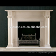 Rand good quality carving custom simple stone fireplace mantel